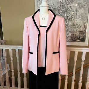 Jones Studio Pink and Black Blazer with Shell (2 pieces) - Size 8